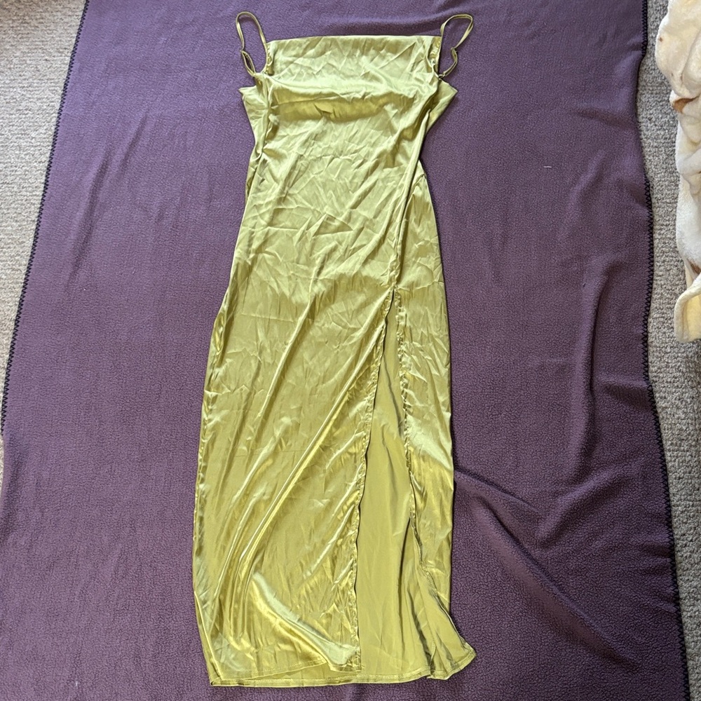 Olive Green Slip Dress